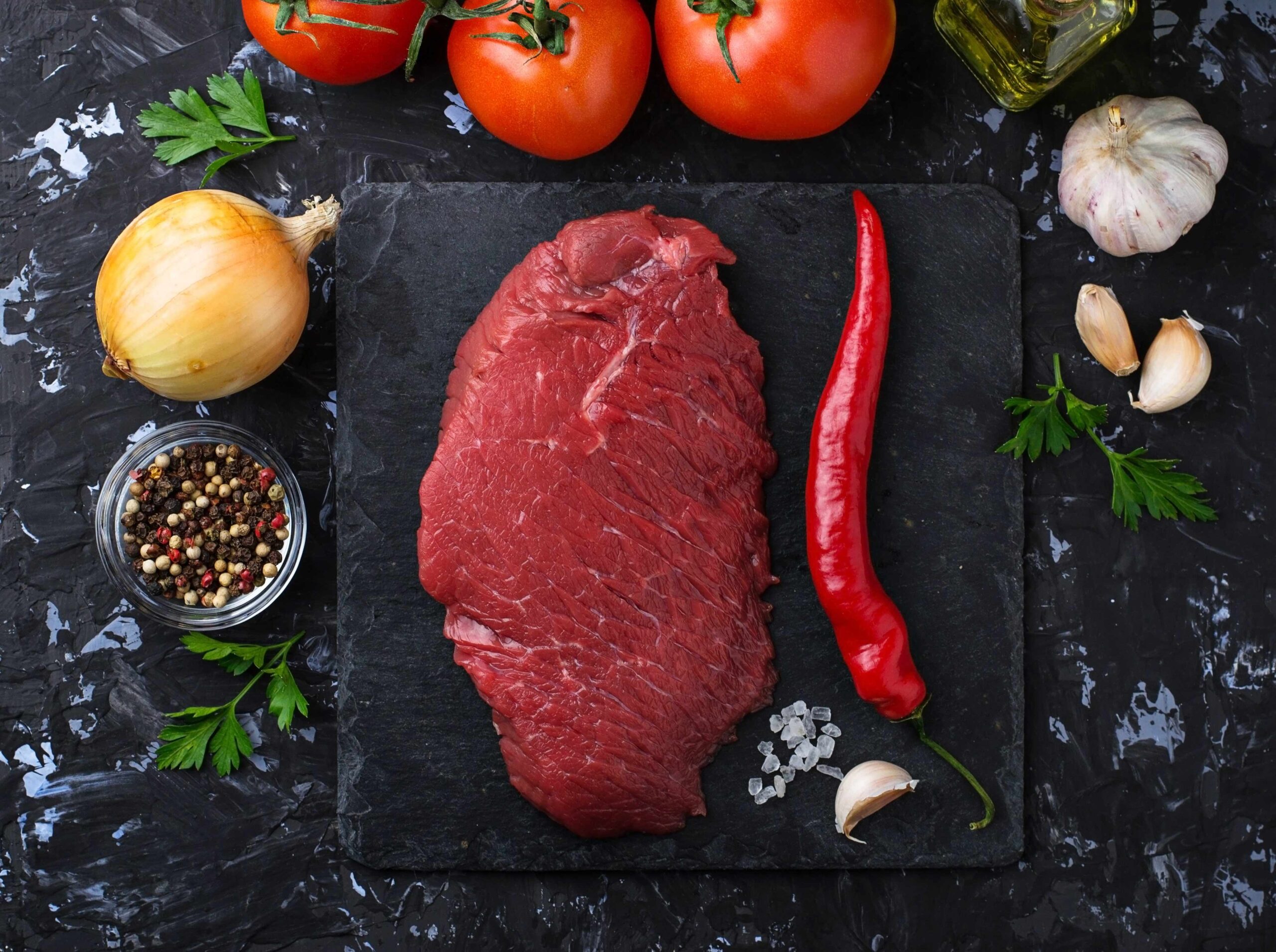 raw-fresh-beef-steak-and-vegetable-4VU9CRS